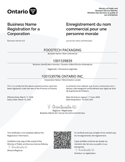 Business Name Registration for a Corporation